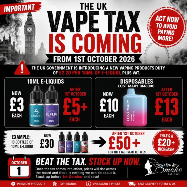 UK Vape Tax 2026: How Much Will Vape Prices Increase?